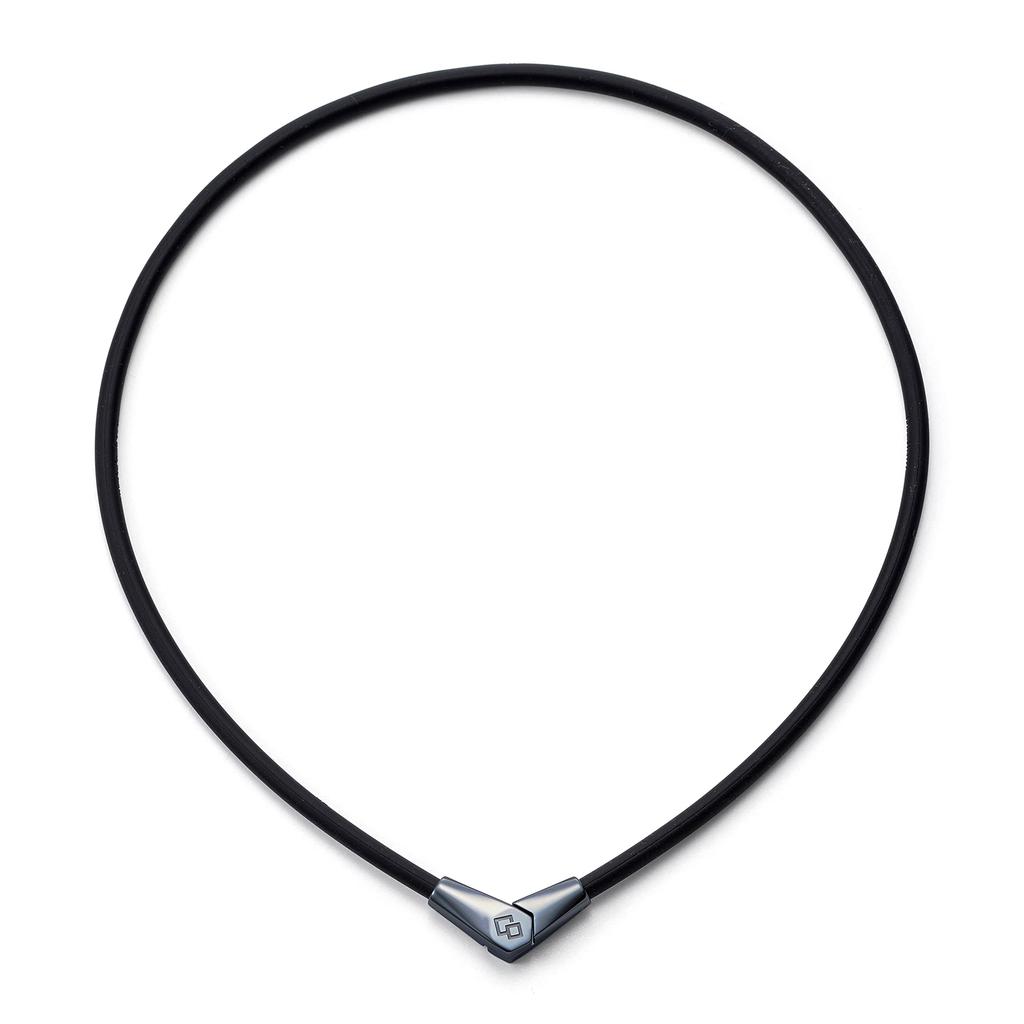 Colantotte Official Limited Edition Magnetic Necklace, ALT, Black x Metallic Gray, Size M, Men's, Women's, Popular, Sports