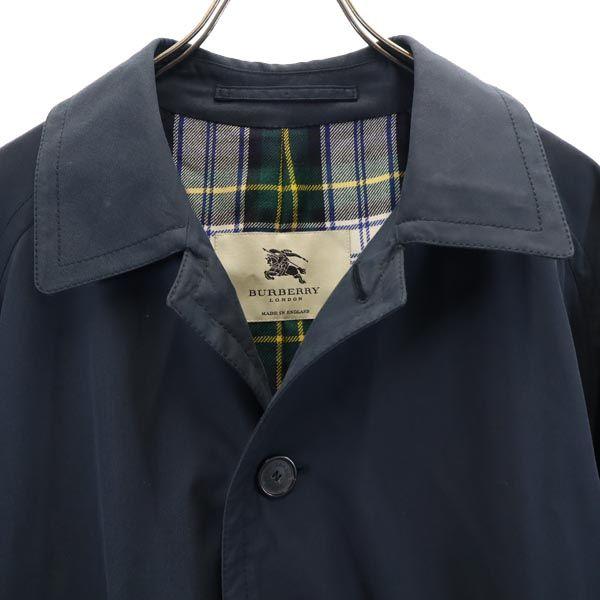 BURBERRY Made in the UK Stainless collar coat 50 Navy Waist belt Men's Used