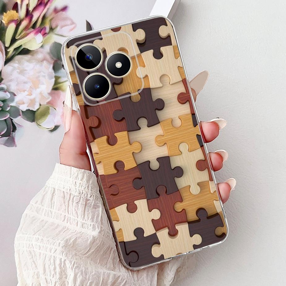 Für Realme Note 50 Hülle RMX3834 Niedliche Katze Bemalte Abdeckung Klare Silikon Weiche TPU Handyhülle Für Realme Note 50 Note50 Fundas Coque