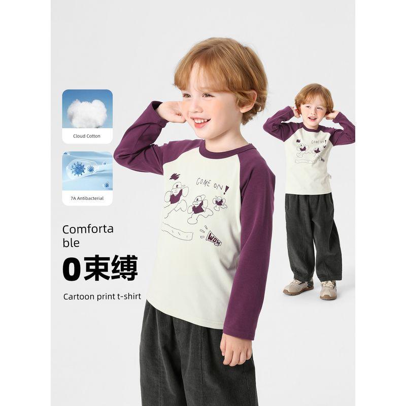 Boys' T-Shirt, Toddler Autumn Long-Sleeve Top, 2026 New Spring/Autumn Children's Clothing, Spring Base Shirt, Trendy Top