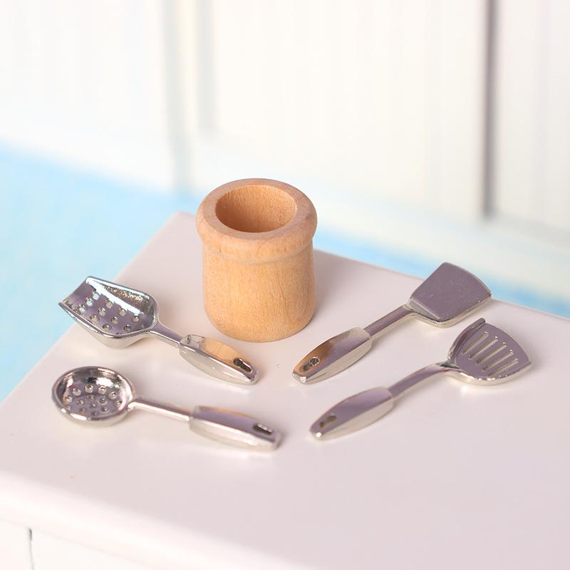 Miniature Kitchen Utensils Set 1:12 Scale Dollhouse Cookware Tools Dollhouse Kitchen Decoration Micro Scene Pretend Play