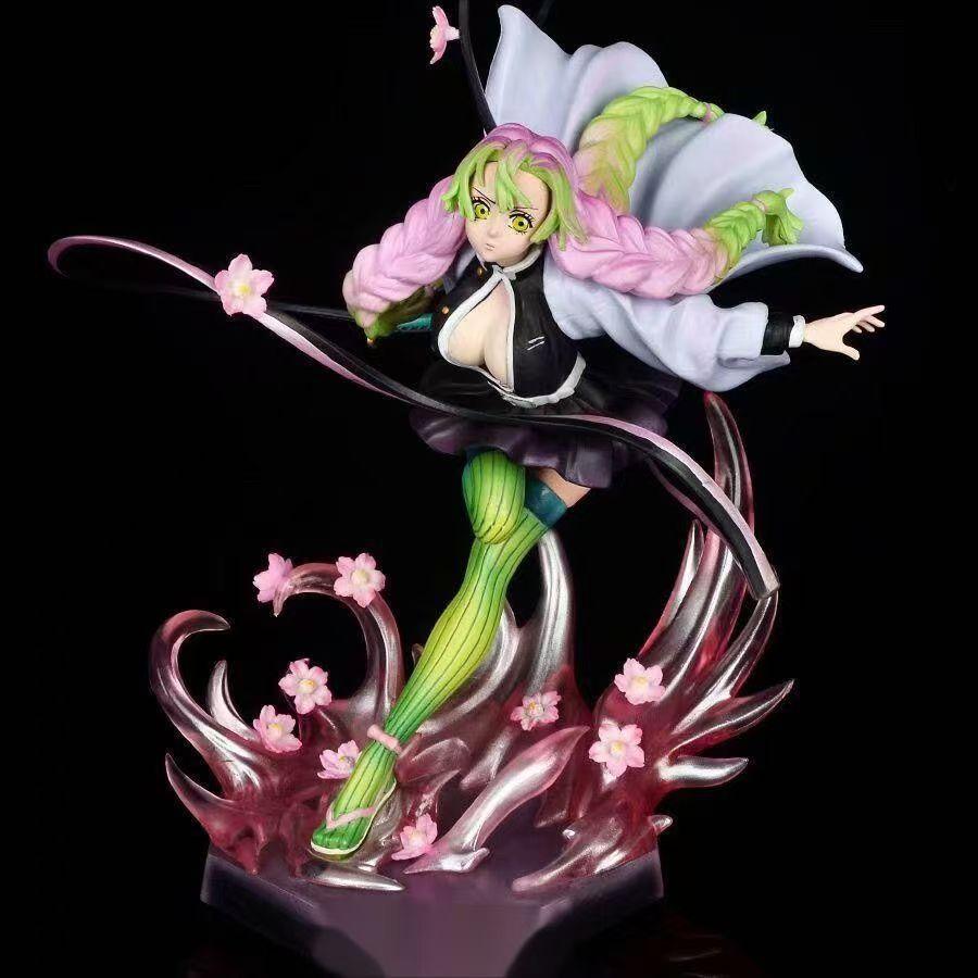 22cm Anime Demon Slayer Battle Kanroji Mitsuri Figure Doll Statue Model Gk Collection Desktop Decoration Toys Gifts