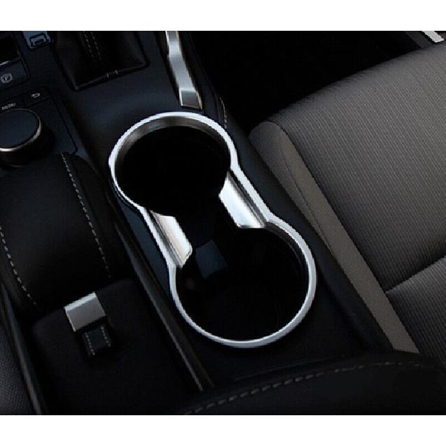 Middle Console Water Cup Frame For Lexus NX200t 300 300h 2015-2021 Matte Silver