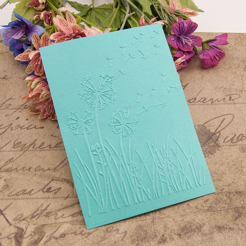 Buy Dandelion Plastic Embossing Folder Template DIY Scrapbook Photo ...