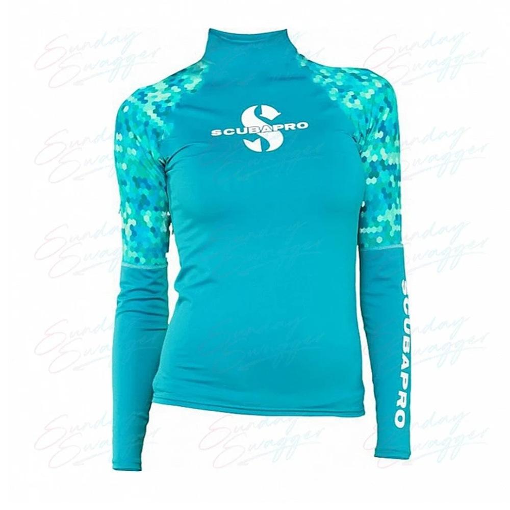 2024 Neuer SCUBAPRO Damen Langarm Outdoor Sport UV-Schutz Badeanzug Surfanzug Neoprenanzug Oberteil S