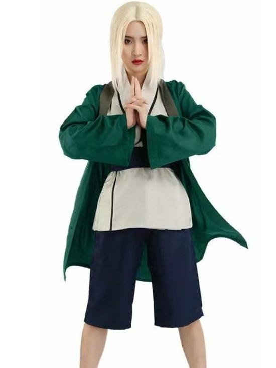 Japanese Anime Naruto Shippuden Senju Tsunade Cosplay Set for Women S