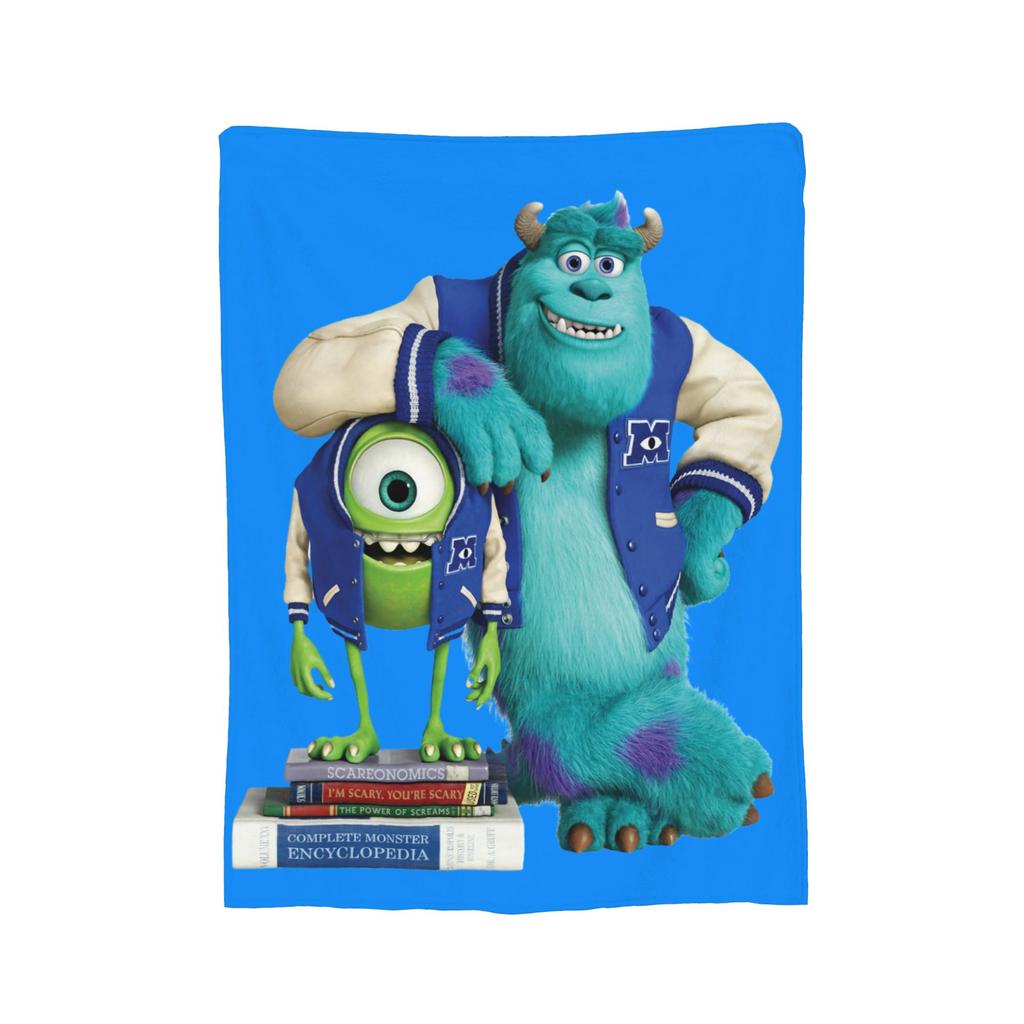 Mike Wazowski Monsters University Flannel Throw Blankets Monsters Inc Blankets for Sofa Bedroom Warm Bedroom Quilt,
