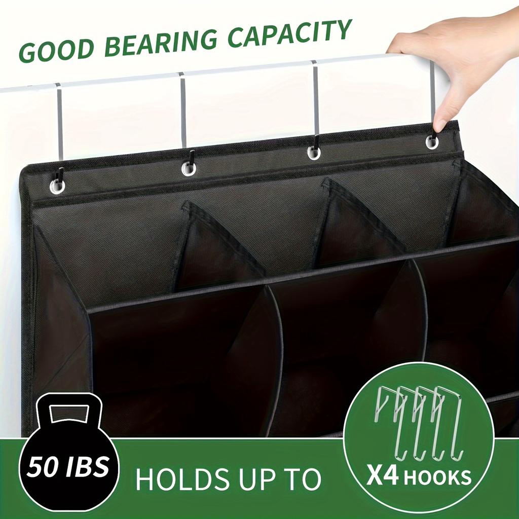 New Multifunctional 24-Grid Door Rear Thickened Storage Hanging Bag, Multifunctional Storage Hanging Bag, Storage Bag, Shoe and Boot Storage Bag