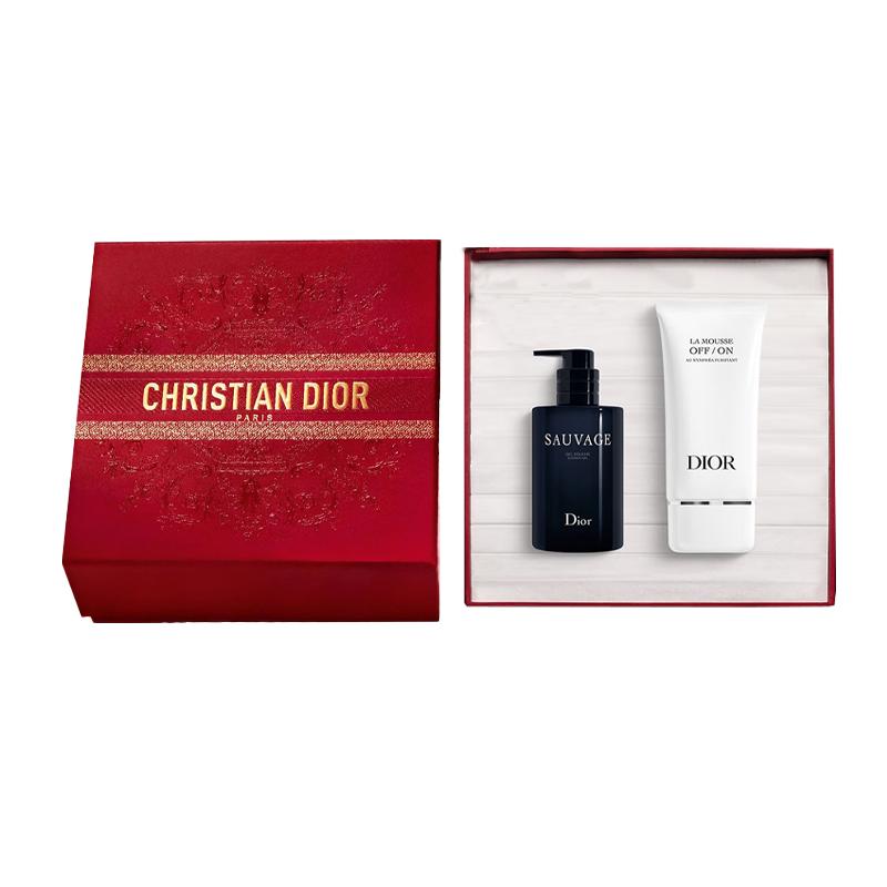 DIOR Skincare Old Version Water Lily Cleansing + Wilderness Shower Gel Men s Skin Care Set Lucky Gift Limited Gift Box Facial Cleanser Refreshing красный