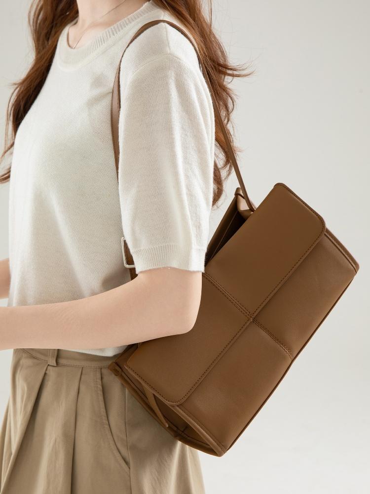 

Niche Design Spliced Plaid Square Underarm Bags Korean Style Fashion PU Leather Women s Handbag Versatile Shoulder Crossbody Bag