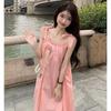 2026 Women's High-End French Sling Summer Dress: Elegant Petite Fairy Beach Vacation Long Dress