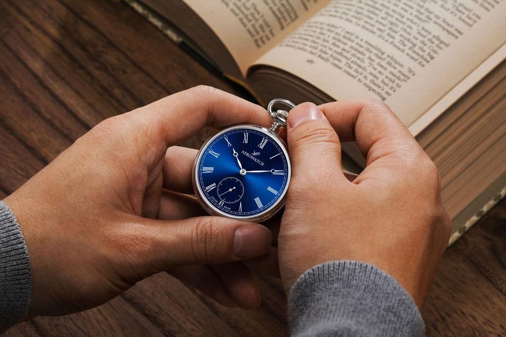 Aerowatch Taschenuhr Mechanisch Kleine Sekunde Swiss Made 50832 AA01 Handaufzug Herren