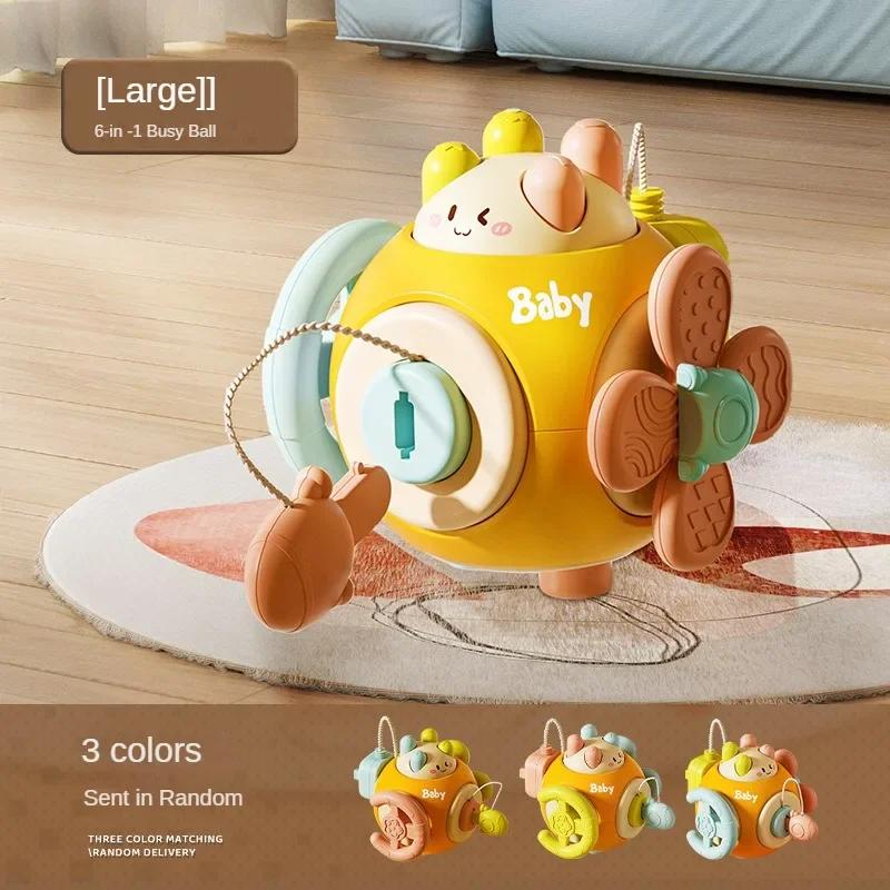 Kojenecké puzzle Hračky pro ranou výchovu Multifunkční rušná koule pro Montessori trénink kojenců Rušná ruka Uchopovací koule Dětská rušná koule