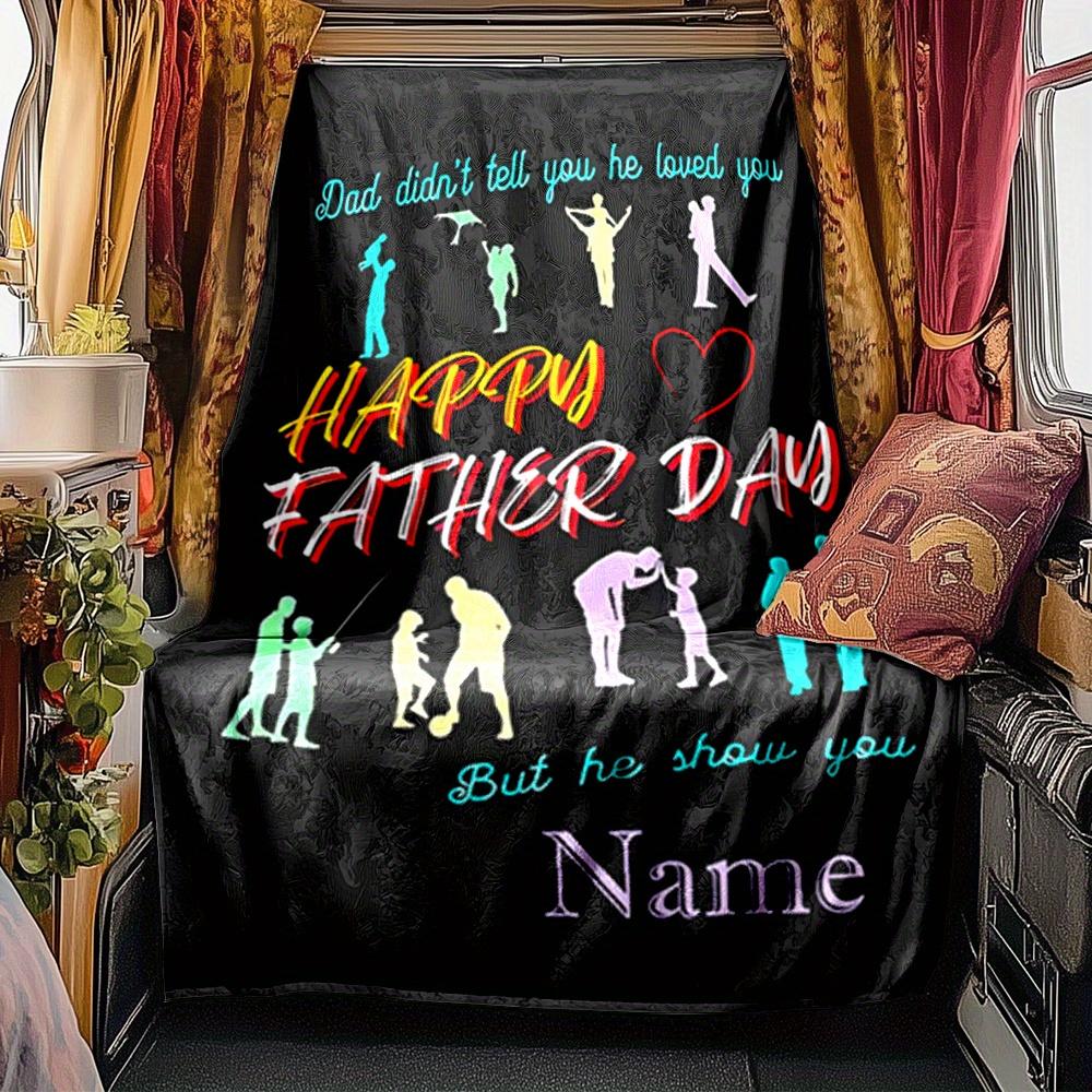 Bonus Dad Best Myth Legend Blanket Personalized Name Soft Comfortable Stylish Blanket Car Blanket Perfect For Travel Camping Outdoor Home Suitable For