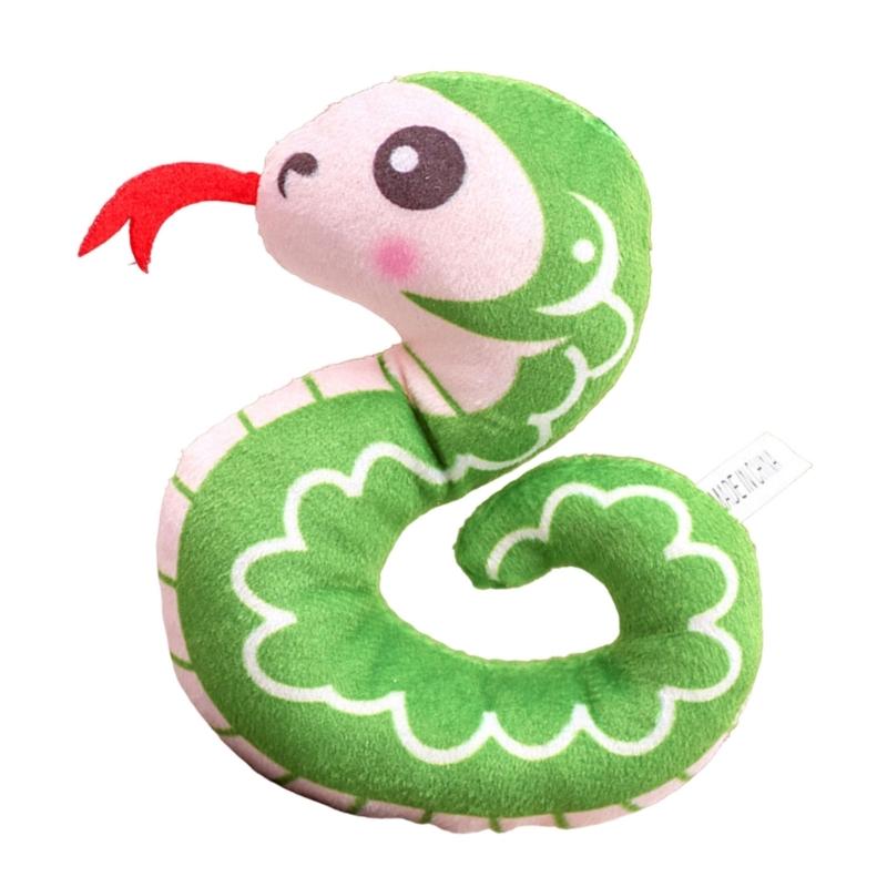 

New Year Snake Pranks Toy Stuffed Animals Toy for Adult Halloween Stuffed Snake Figure Toy Pranks for Kids 12cm зелёный