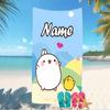 Customizable personalized beach towels Molang themed designs.Suitable for the beach, yoga, sports;ideal as beach accessories