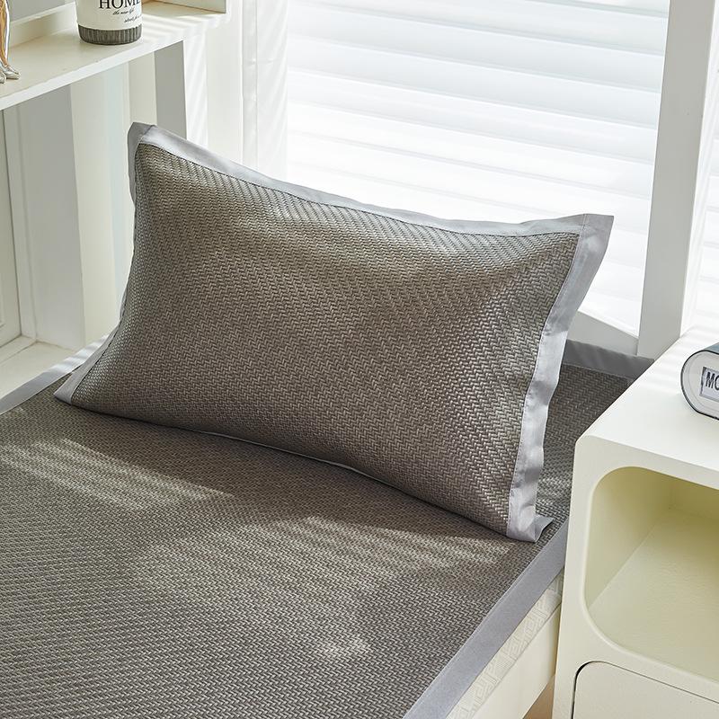 Cool Double-Sided Rattan & Latex Mat and Pillowcase Set