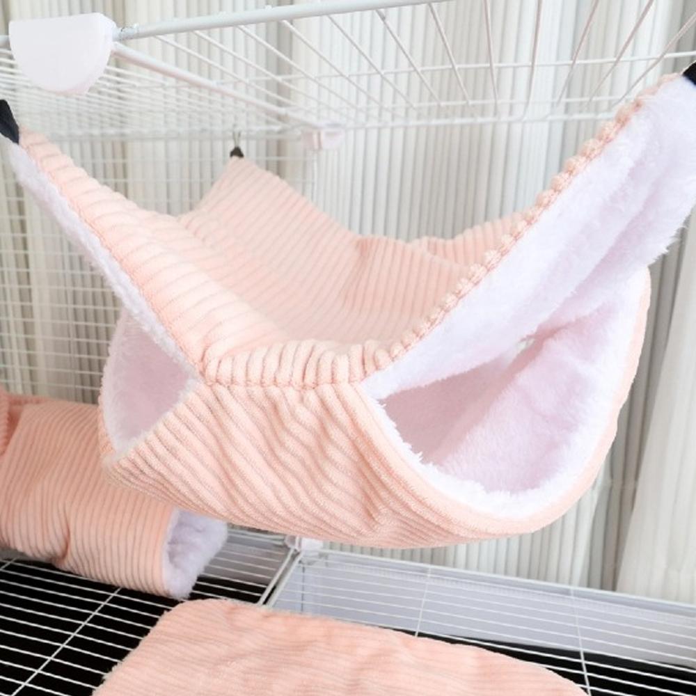 1 Stück Hängematte Ratte Doppel Dick Plüsch Winter Warm Bett für Hamsterhaus Nest Schlafsack Hängende Baum Bett Meerschweinchen Haustierbedarf
