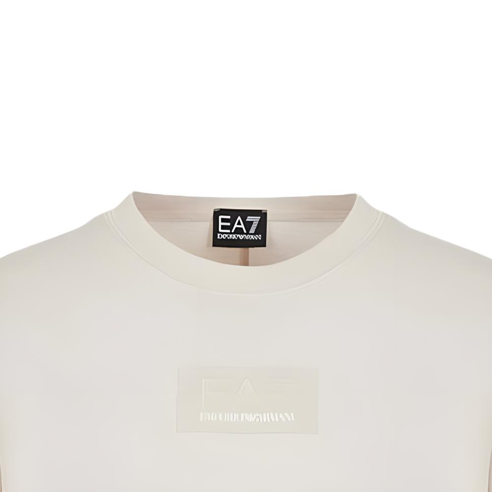 Emporio Armani FW22 EA7 Series Logo Label Crew Neck Short Sleeve T-Shirt Men Tops Off-White 6LPT29-PJHJZ-1716