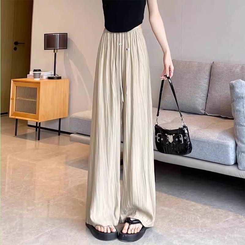 Maternity Yamamoto Pants for Women Summer Wear New Wide-leg Pants Without Abdomen Straight-leg Casual Maternity Pants Summer Wear
