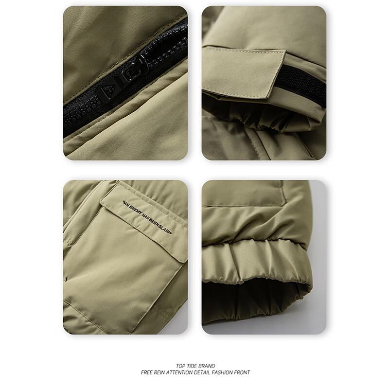 PLAYBOY Men's Fleece-Lined Stand Collar Winter Jacket