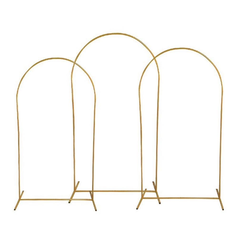 Gold Party Decor Arch Stand (1PCS) - 4FT/5FT/6FT/6.6FT/7.2FT, Balloon Frame & Backdrop Bracket for Weddings