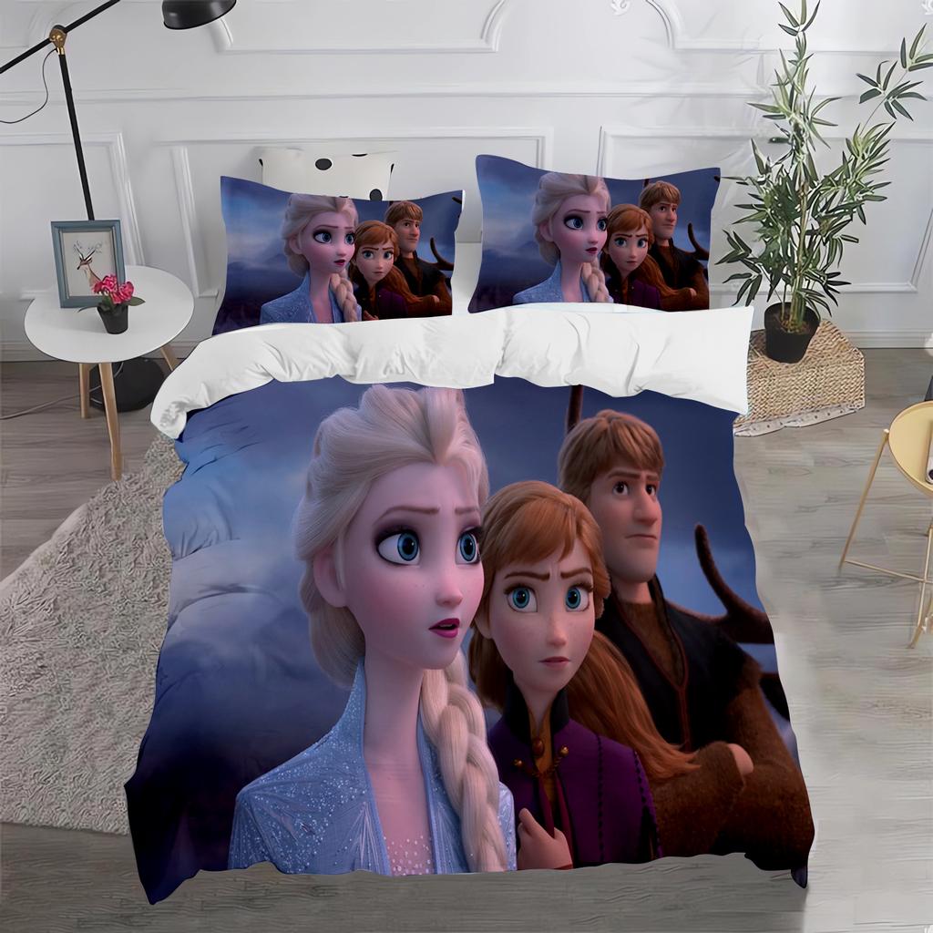 Frozen Cartoon Quilt Cover Cute Printed Comforter 100% Polyester Bedding Anime Duvet Twin Size Children Gift Various Sizes