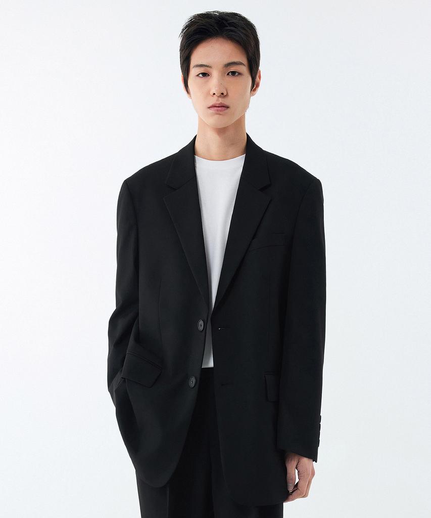 Musinsa Standard Daddy Shoulder Oversized Blazer [Black]