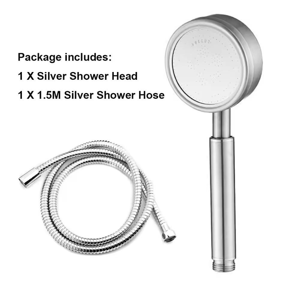 New 304 Stainless Steel Shower Head Fall Resistant Durable High Pressure Showerhead Bathroom Handheld Water Saving Shower Set