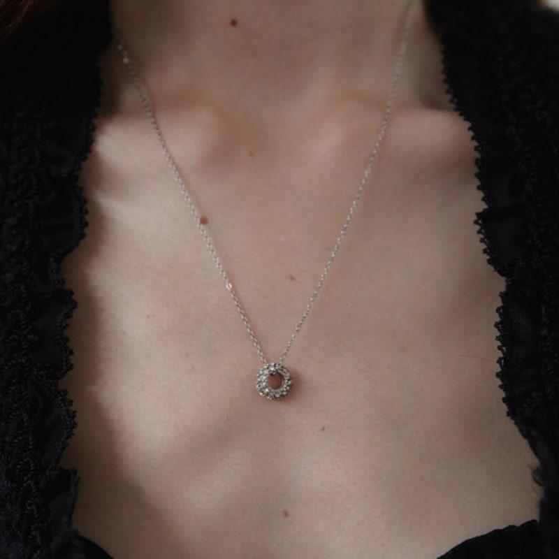 LOVE ME MONSTER Cubic Ring Necklace (L244MNK020)