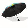 Disney Stitch Automatic Open/Close Umbrella - UV Protection Cute Umbrella with Cute Stitch Design, Portable 3-Fold Compact Umbrella