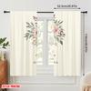 2pcs 2D flat printing Window Curtains Floral Scripture Strength 100% Polyester Without Electricity Festive Holiday for Home