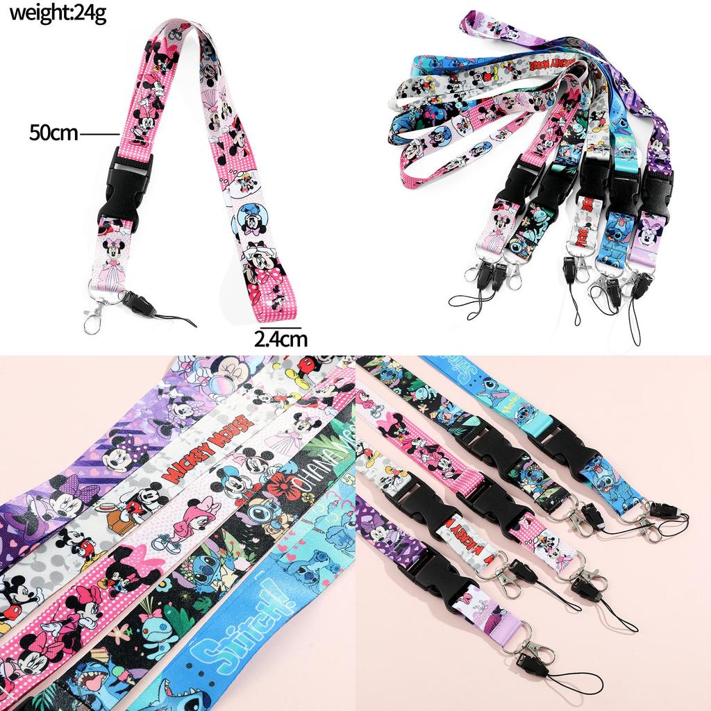 Adorable Stitch Cartoon Lanyard Cute Silicone Strap For Phones And Cameras