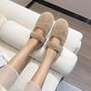 Fashion Autumn Winter Warm Fluffy Flat Shoes Women Comfort Round Toe Mary Jane Shoes Ladies Soft Cotton Shoes Loafers Zapatos De Mujer