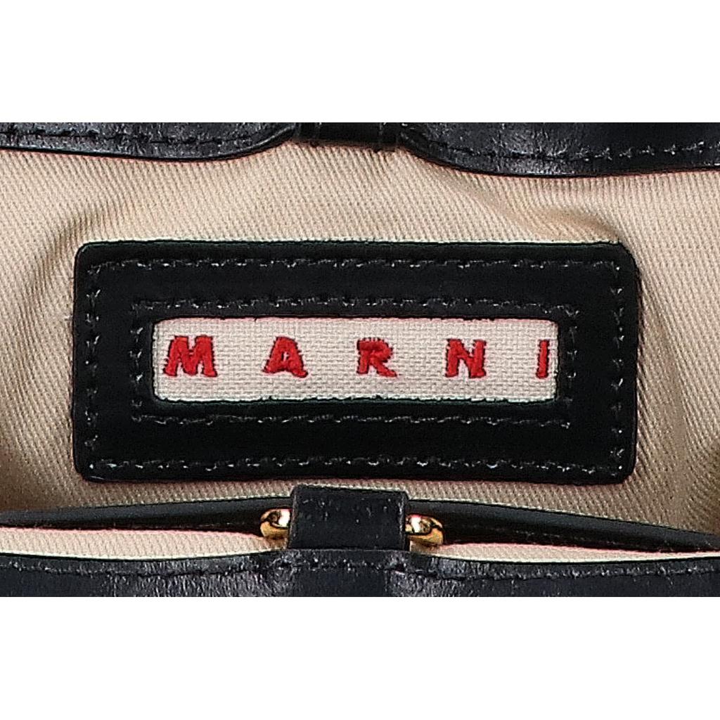 Marni BMMP0067Q0 TROPICALIA MICRO 2WAY Shoulder Bag Handbag Black / naturalUsed