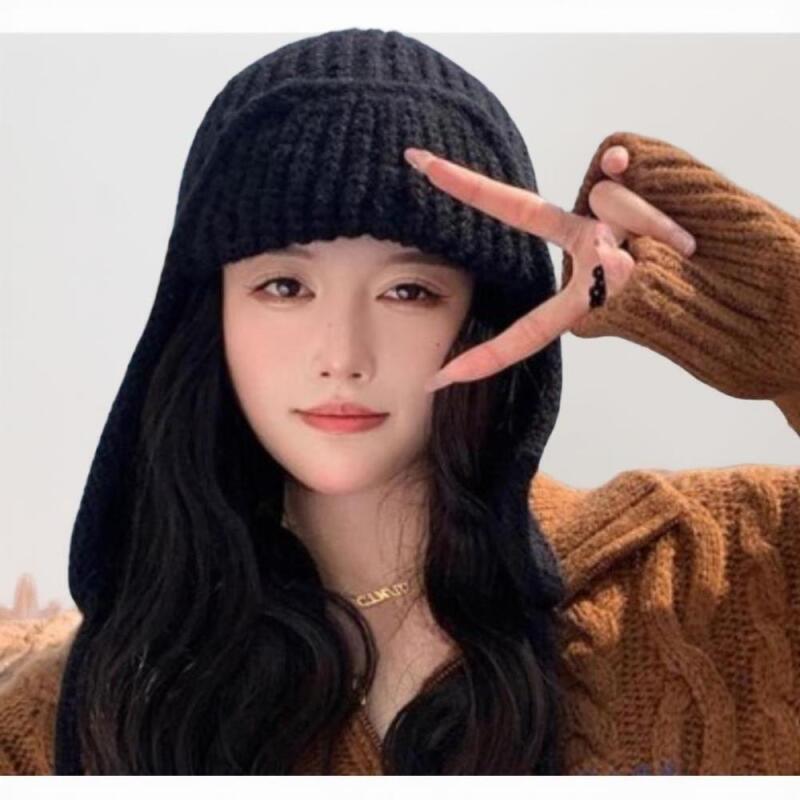 Lovely colorful earflap hat for women
