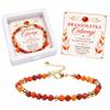 Courage Bracelet with Natural Carnelian In a Gift Box with a Card