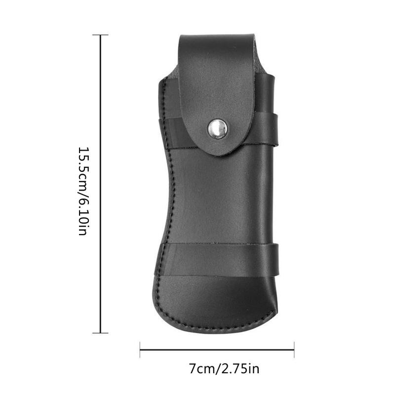 Horizontal Carry Cutter Pouch Belt Leather Folding Cutter Snap Case Holsters