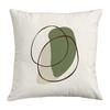 Popular Green Plant Printed Sofa Pillow, Simple Ins Style, Fresh and Refreshing Pillow
