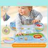 Infant Prone Support Pillow With Soft Fabric Mirror Book And Music Box For Tummy Play