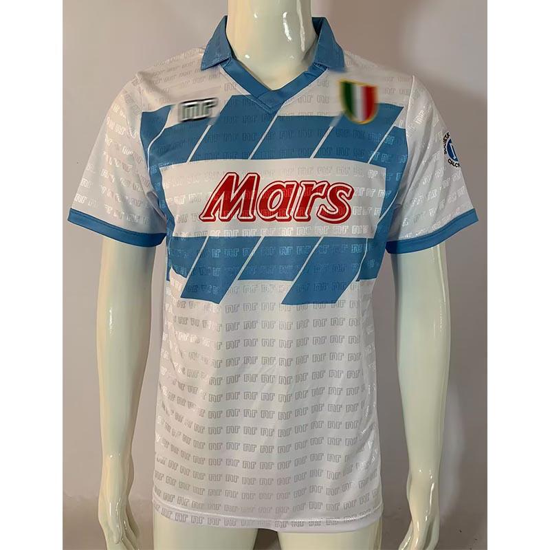 Neapel Serie A Retro Heim- & Auswärts-Torwarttrikot mit langen Ärmeln Large gray