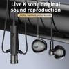 For Live Broadcast Karaoke with Clip Lapel Mic Earphones Portable 3.5mm In-ear Headset Surround Sound Earphones for Online Gamer
