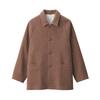 MUJI Twill Short Size M Men's Wool-Blend Coat, BG1QWA4A, Brick,