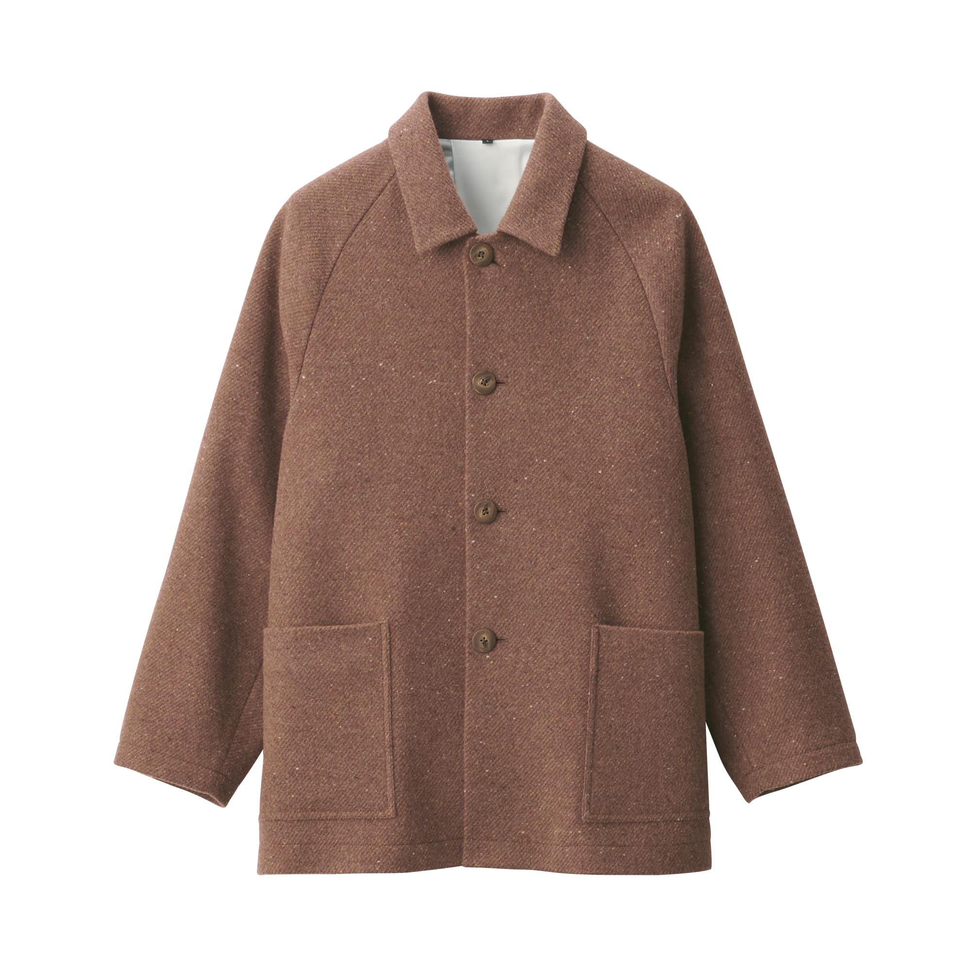 

Мужское пальто MUJI из твила размера M, смесь шерсти, BG1QWA4A, Кирпичный,