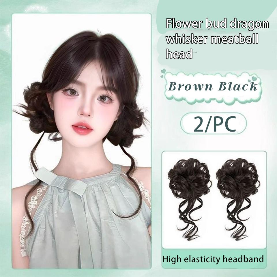 

Синтетический небрежный пучок волос, кудрявые эластичные резинки-скранчи, шиньоны, накладки-бублики для причесок, черные, коричневые накладные волосы для женщин