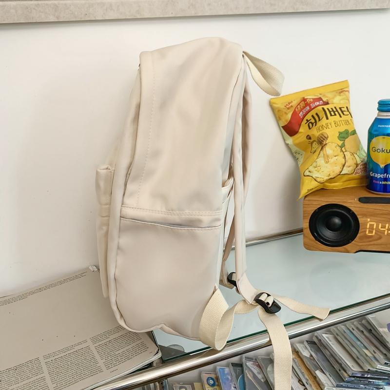 Solid Color Backpack Female Schoolbag Female Student Backpack Male