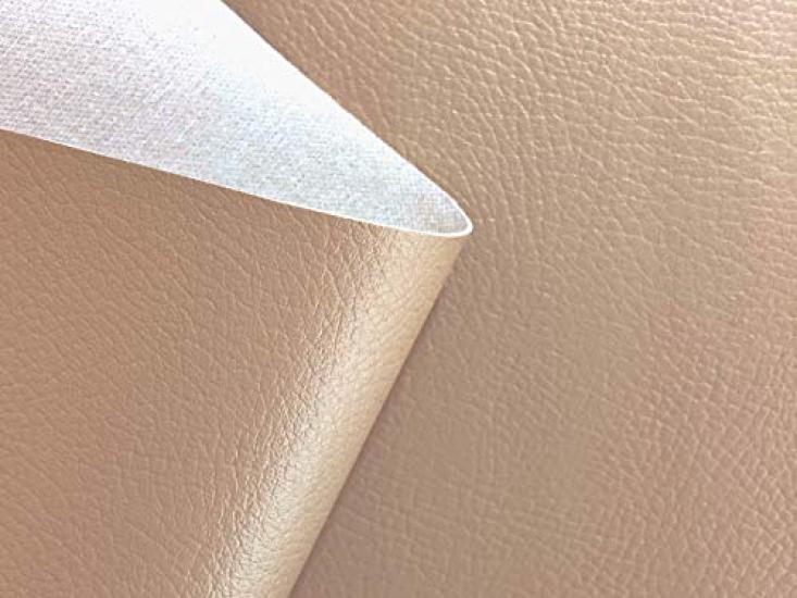 Adhesive Leather Synthetic Leather Fabric 135cm X 44cm (sticker Type) (beige)