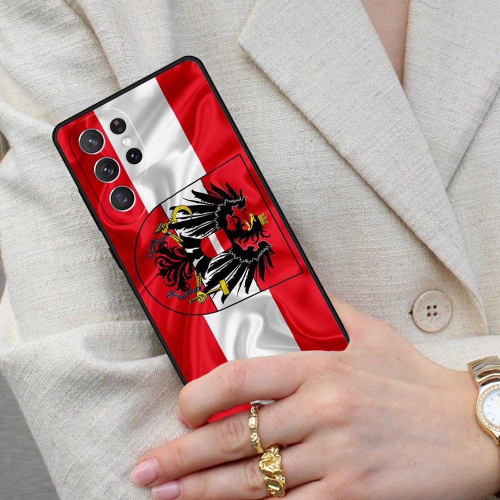 Austria Flag Cell Phone Case for Samsung Galaxy S26 Ultra S25 S24 S23 S22 S21 S20 Note10 Cover