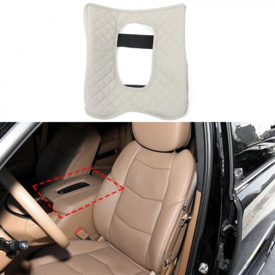 Gray PU Leather Center Console Armrest Box Trim For Cadillac Escalade 2015-