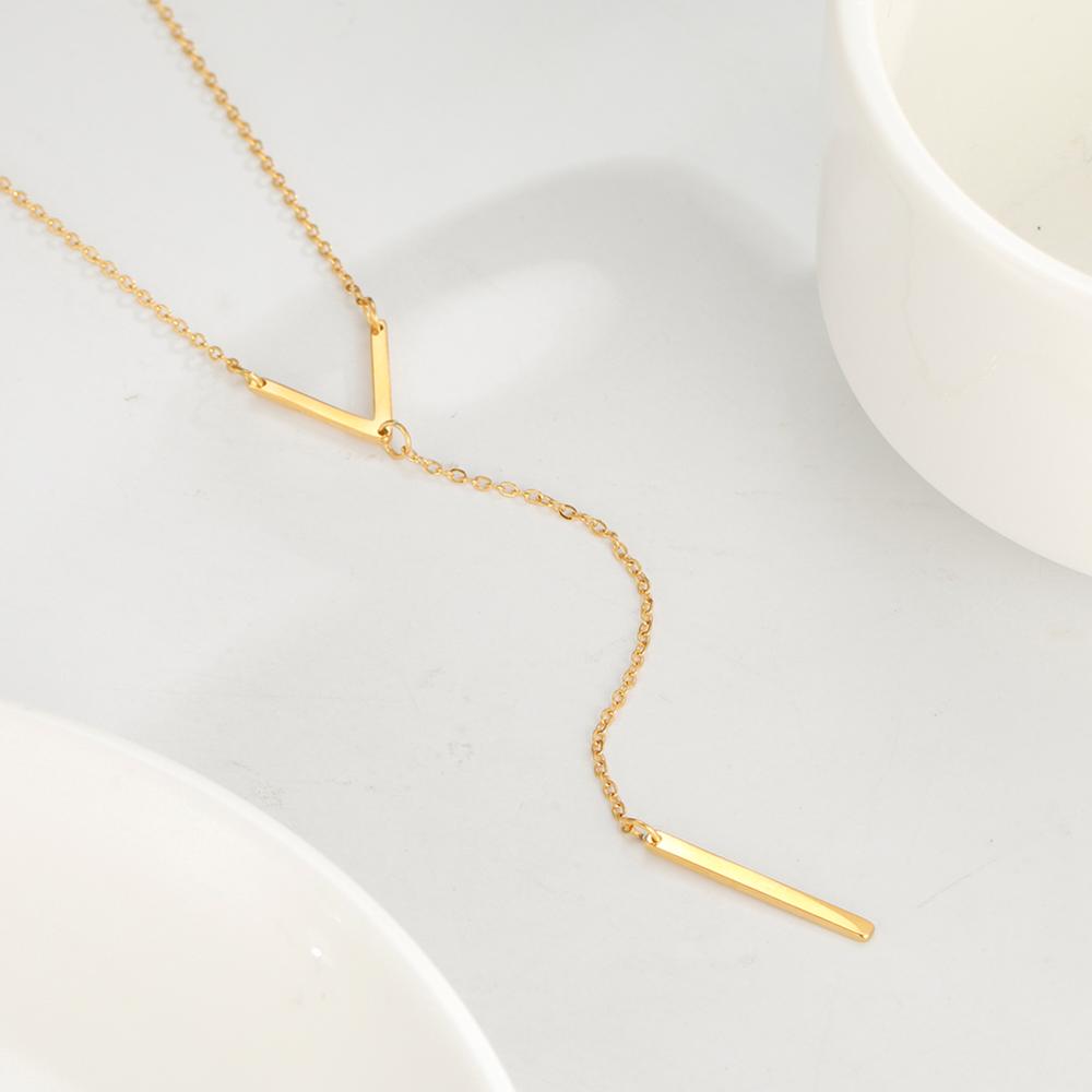 LIKGREAT Multi Layers Bar Coin Pendant Necklace Moon Star Cross Neckchain for Women Stainless Steel Chain Choker Jewelry NotFade